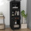 Berkfield Highboard Black 34x40x108,5 cm Solid Wood Pine 3