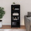 Berkfield Book Cabinet Black 50x35x125.5 cm Solid Wood Pine 3