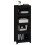 Berkfield Book Cabinet Black 50x35x125.5 cm Solid Wood Pine 4