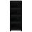Berkfield Book Cabinet Black 50x35x125.5 cm Solid Wood Pine 5