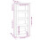 Berkfield Book Cabinet Black 50x35x125.5 cm Solid Wood Pine 8