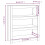 Berkfield Book Cabinet Black 80x35x97 cm Solid Wood Pine 8