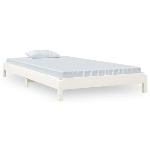 Berkfield Stack Bed without Mattress White 100x200 cm Solid Wood Pine 1