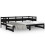Berkfield Pull-out Day Bed without Mattress Black 2x(80x200) cm 5