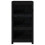 Berkfield Book Cabinet Black 50x35x97 cm Solid Wood Pine 5