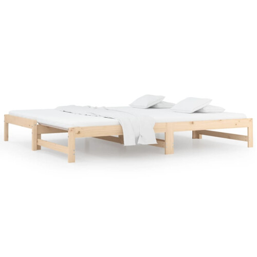Berkfield Pull-out Day Bed without Mattress 2x(90x190) cm Solid Wood Pine 1