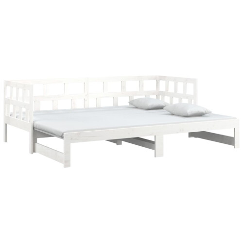 Berkfield Pull-out Day Bed without Mattress White 2x(80x200) cm 2