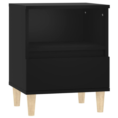 Berkfield Bedside Cabinet Black 40x35x50 cm 1