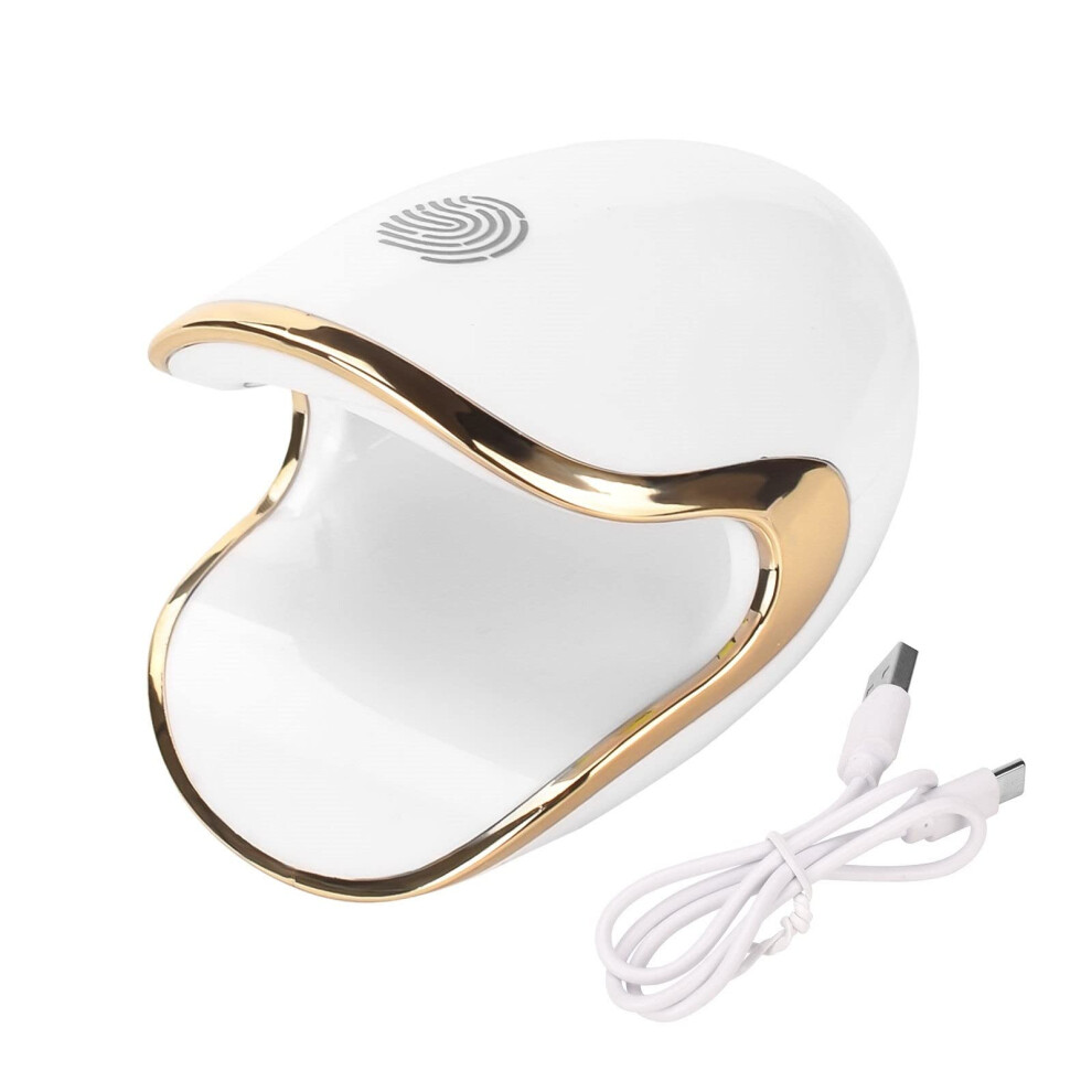 White Mini Led Gel Nail Lamp 6W Fast Curing Usb Typec Single Finger Lightweight Portable Design