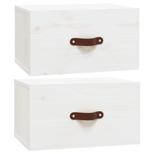 Berkfield Wall-mounted Bedside Cabinets 2 pcs White 40x29.5x22 cm 1
