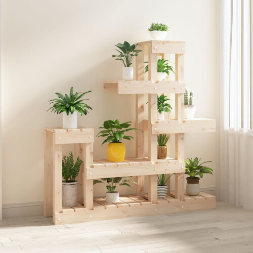 Berkfield Plant Stand 92x25x97 cm Solid Wood Pine 2