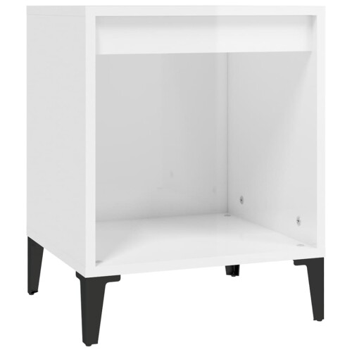 Berkfield Bedside Cabinet High Gloss White 40x35x50 cm 1