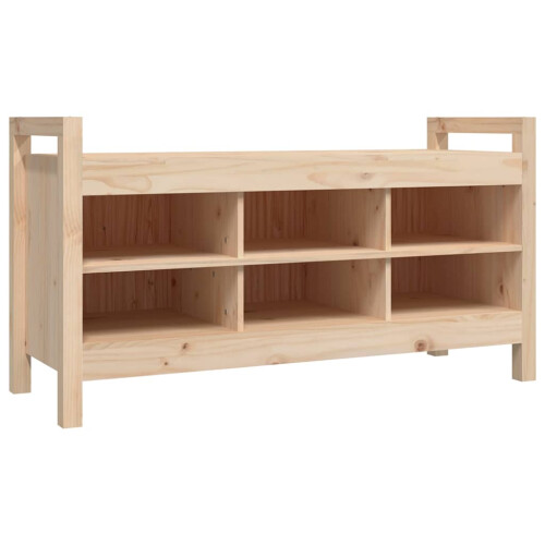Berkfield Hall Bench 110x40x60 cm Solid Wood Pine 1