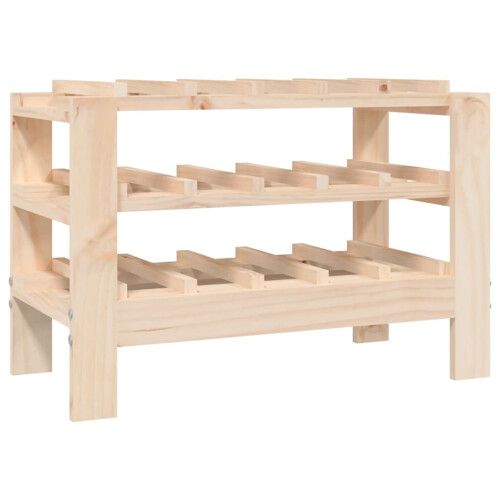 Berkfield Wine Rack 61.5x30x42 cm Solid Wood Pine 1