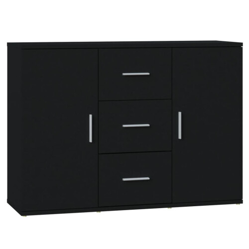 Berkfield Sideboard Black 91x29.5x65 cm Engineered Wood 1
