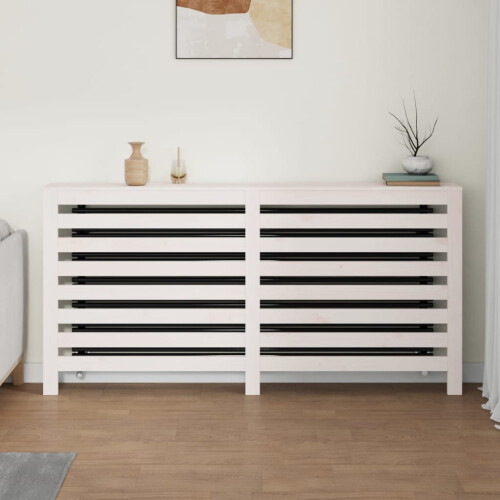 Berkfield Radiator Cover White 169x19x84 cm Solid Wood Pine 2