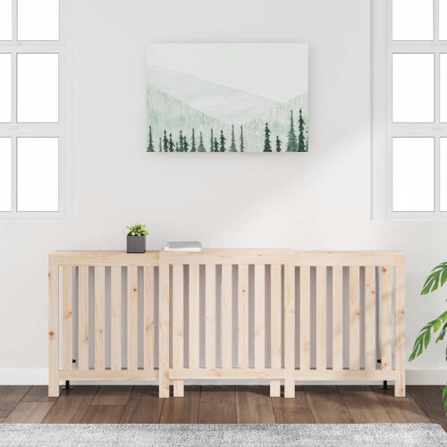 Berkfield Radiator Cover 210x21x85 cm Solid Wood Pine 2