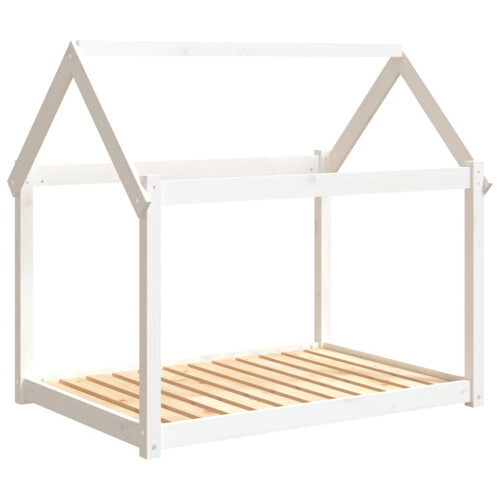 Berkfield Dog Bed White 111x80x100 cm Solid Wood Pine 1