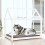 Berkfield Dog Bed White 111x80x100 cm Solid Wood Pine 3