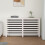 Berkfield Radiator Cover White 153x19x84 cm Solid Wood Pine 3