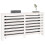 Berkfield Radiator Cover White 153x19x84 cm Solid Wood Pine 4