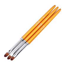 Professional Nail Art Brushes Set with Precise Detailing Tips for Gel and Acrylic Nail Design 3pcs