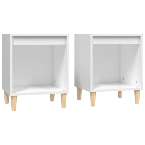 Berkfield Bedside Cabinets 2 pcs White 40x35x50 cm 1