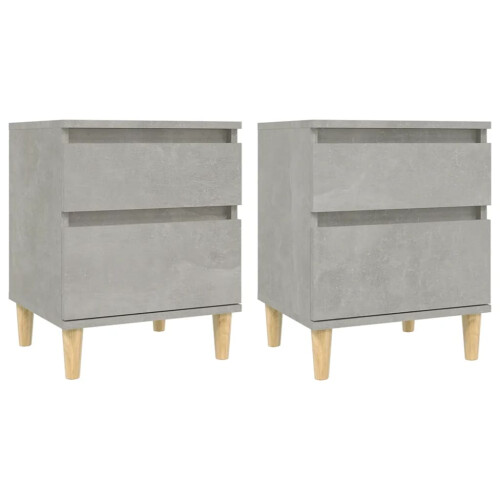 Berkfield Bedside Cabinets 2 pcs Concrete Grey 40x35x50 cm 1