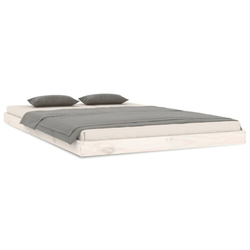 Berkfield Bed Frame without Mattress White 120x200 cm Solid Wood Pine 1