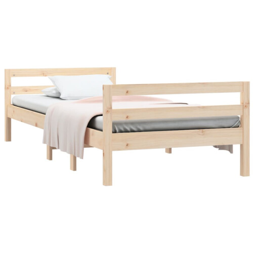 Berkfield Bed Frame without Mattress 90x190 cm Single Solid Wood Pine 2