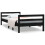 Berkfield Bed Frame without Mattress Black 75x190 cm Small Single Solid Wood Pine 2
