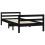 Berkfield Bed Frame without Mattress Black 75x190 cm Small Single Solid Wood Pine 4