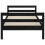 Berkfield Bed Frame without Mattress Black 75x190 cm Small Single Solid Wood Pine 5
