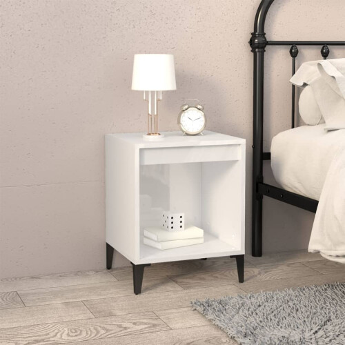 Berkfield Bedside Cabinets 2 pcs High Gloss White 40x35x50 cm 2