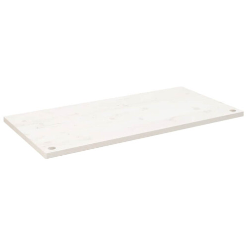 Berkfield Desk Top White 110x55x2.5 cm Solid Wood Pine 1