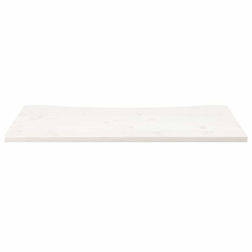 Berkfield Desk Top White 110x55x2.5 cm Solid Wood Pine 2