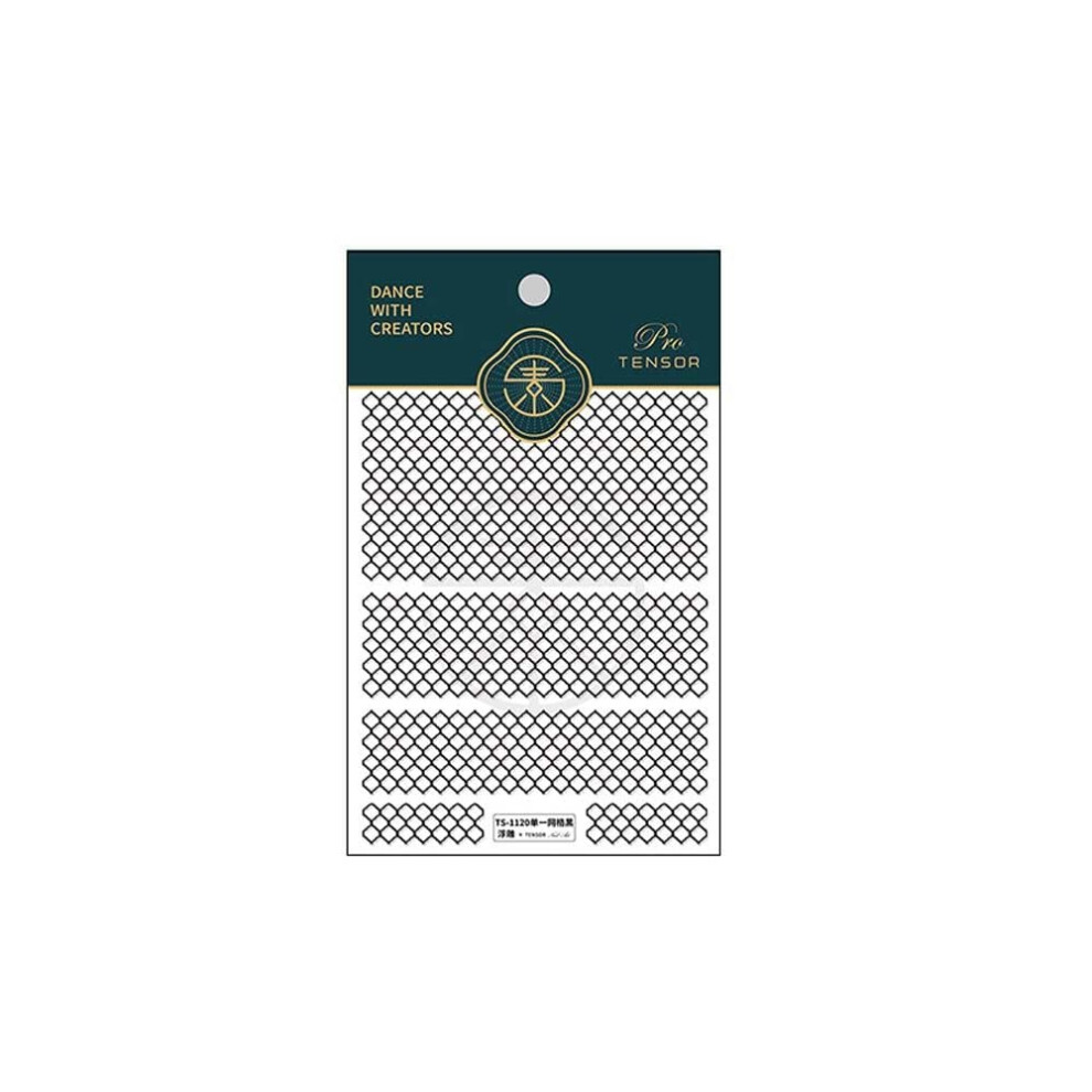 Hollow Grid Nail Art Stickers And Foils 5D Embossed SelfâAdhesive Decals For Manicure 68Cm White/Black 9351714842617