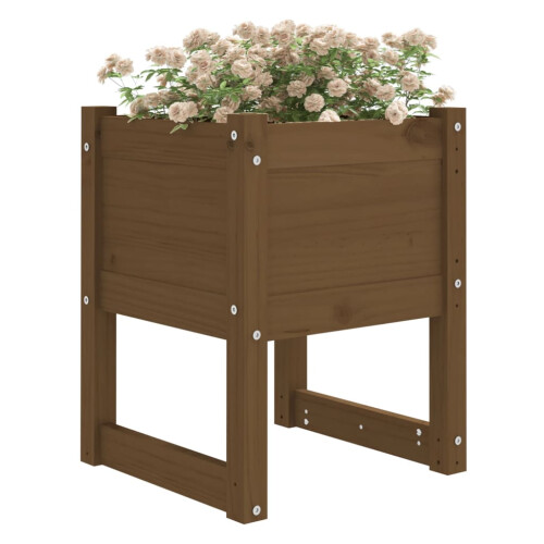 Berkfield Planter Honey Brown 40x40x52.5 cm Solid Wood Pine 2