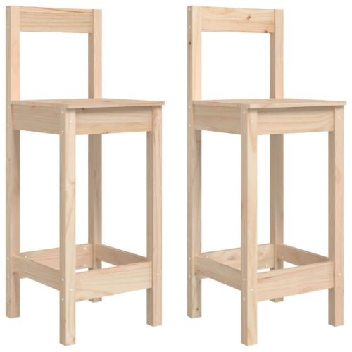 Berkfield Bar Chairs 2 pcs 40x41.5x112 cm Solid Wood Pine 1