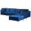 Beliani Modular Corner Sofa 5 Seater EVJA with Ottoman Velvet Navy Blue Left Hand 5