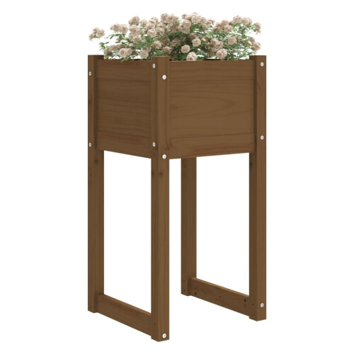 Berkfield Planters 2 pcs Honey Brown 40x40x81 cm Solid Wood Pine 2