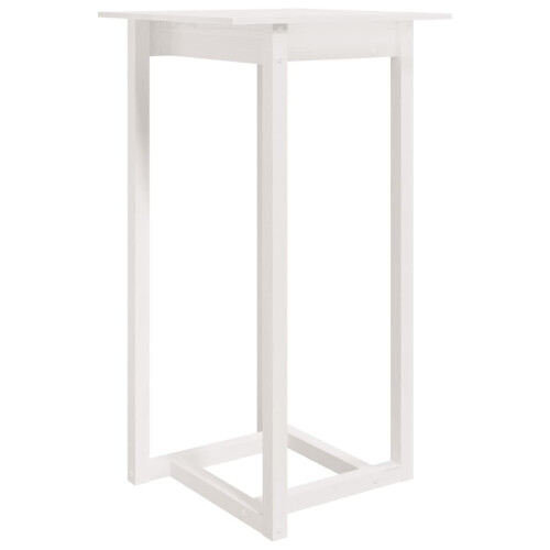 Berkfield Bar Table White 60x60x110 cm Solid Wood Pine 1