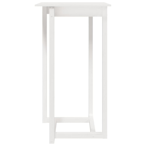 Berkfield Bar Table White 60x60x110 cm Solid Wood Pine 2