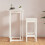 Berkfield Bar Table White 60x60x110 cm Solid Wood Pine 4