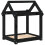 Berkfield Dog Bed Black 61x50x70 cm Solid Wood Pine 2