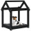 Berkfield Dog Bed Black 61x50x70 cm Solid Wood Pine 4