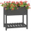 Berkfield Planter with Shelf Grey 82.5x54x81 cm Solid Wood Pine 4