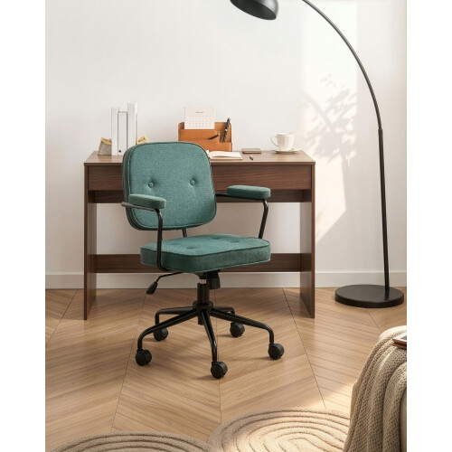 Beliani Desk Chair PAWNEE Fabric Dark Green 1