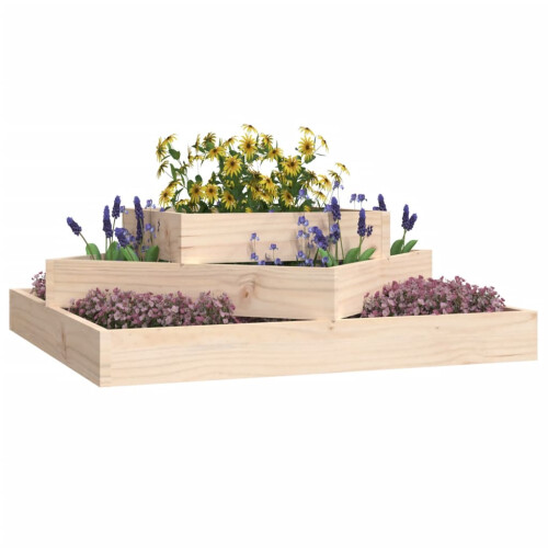 Berkfield Planter 83x83x27 cm Solid Wood Pine 2