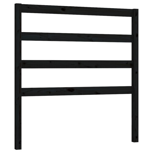 Berkfield Bed Headboard Black 95x4x100 cm Solid Wood Pine 1
